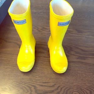 Kids Hunter Yellow Rain boots